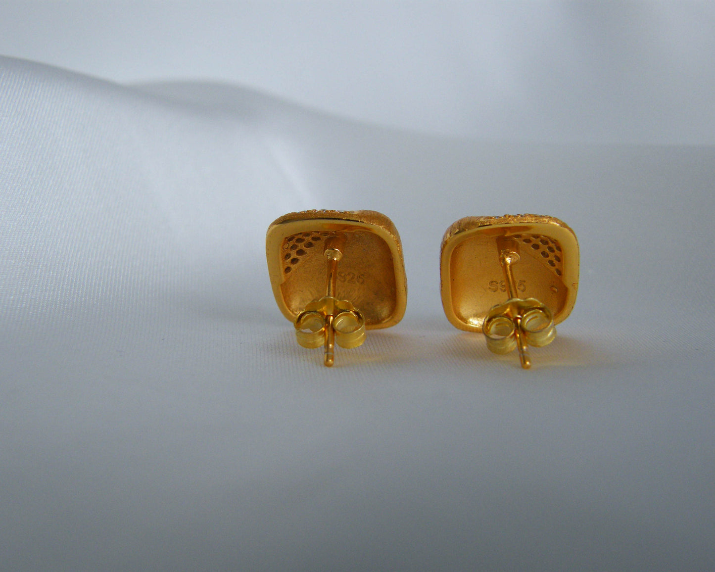 Woven Brushed Gold Earrings