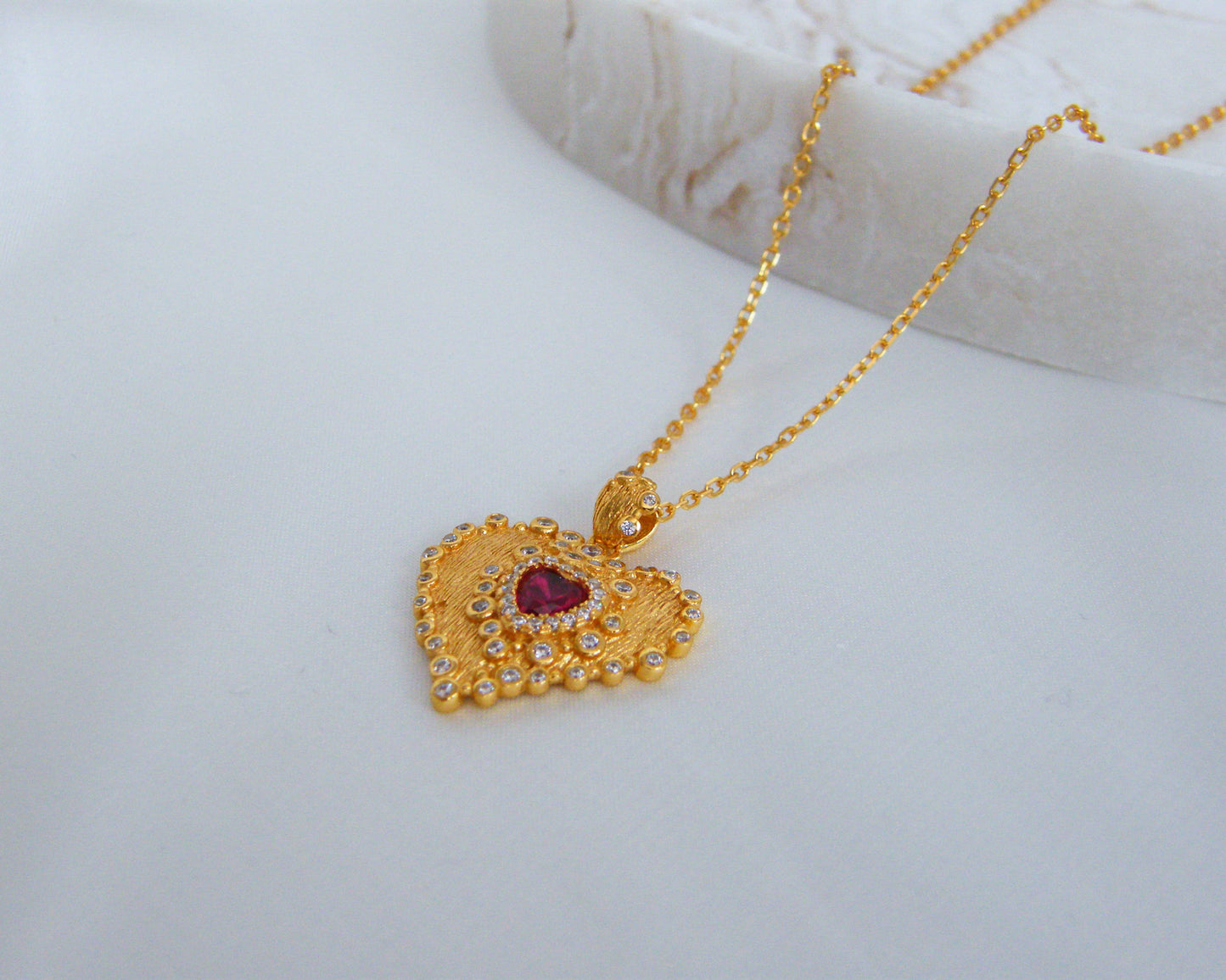 Radiant Heart Pendant Necklace