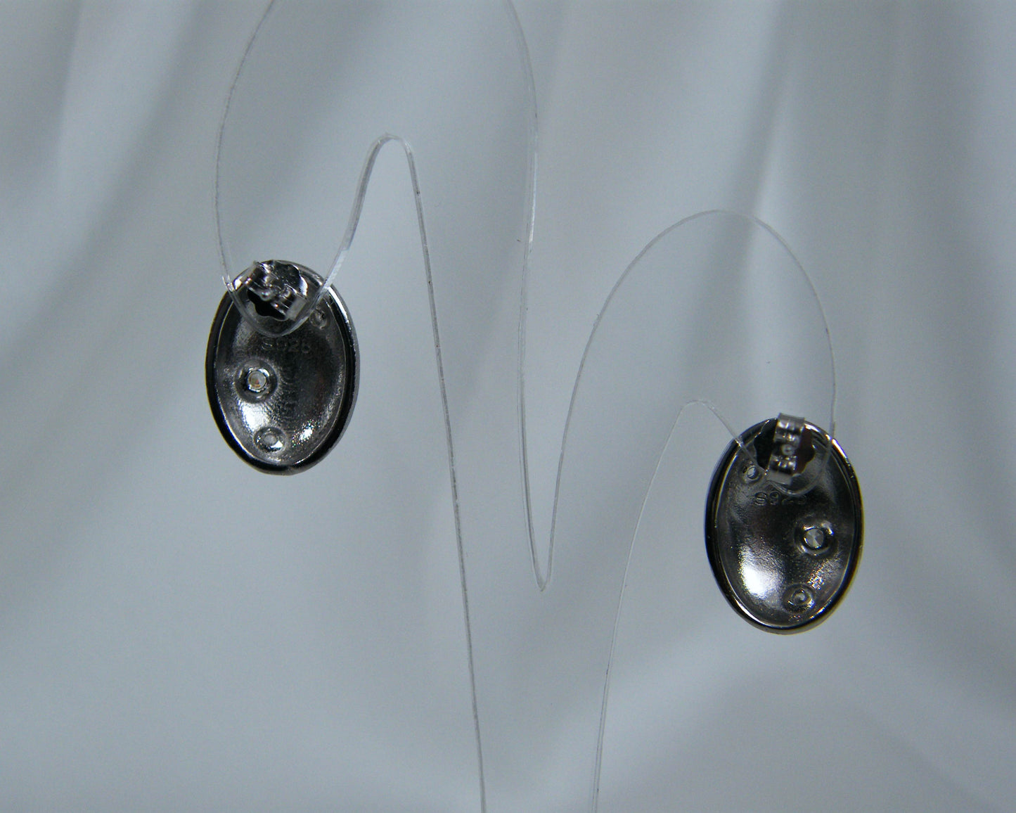 Star-Set Oval Stud Earrings