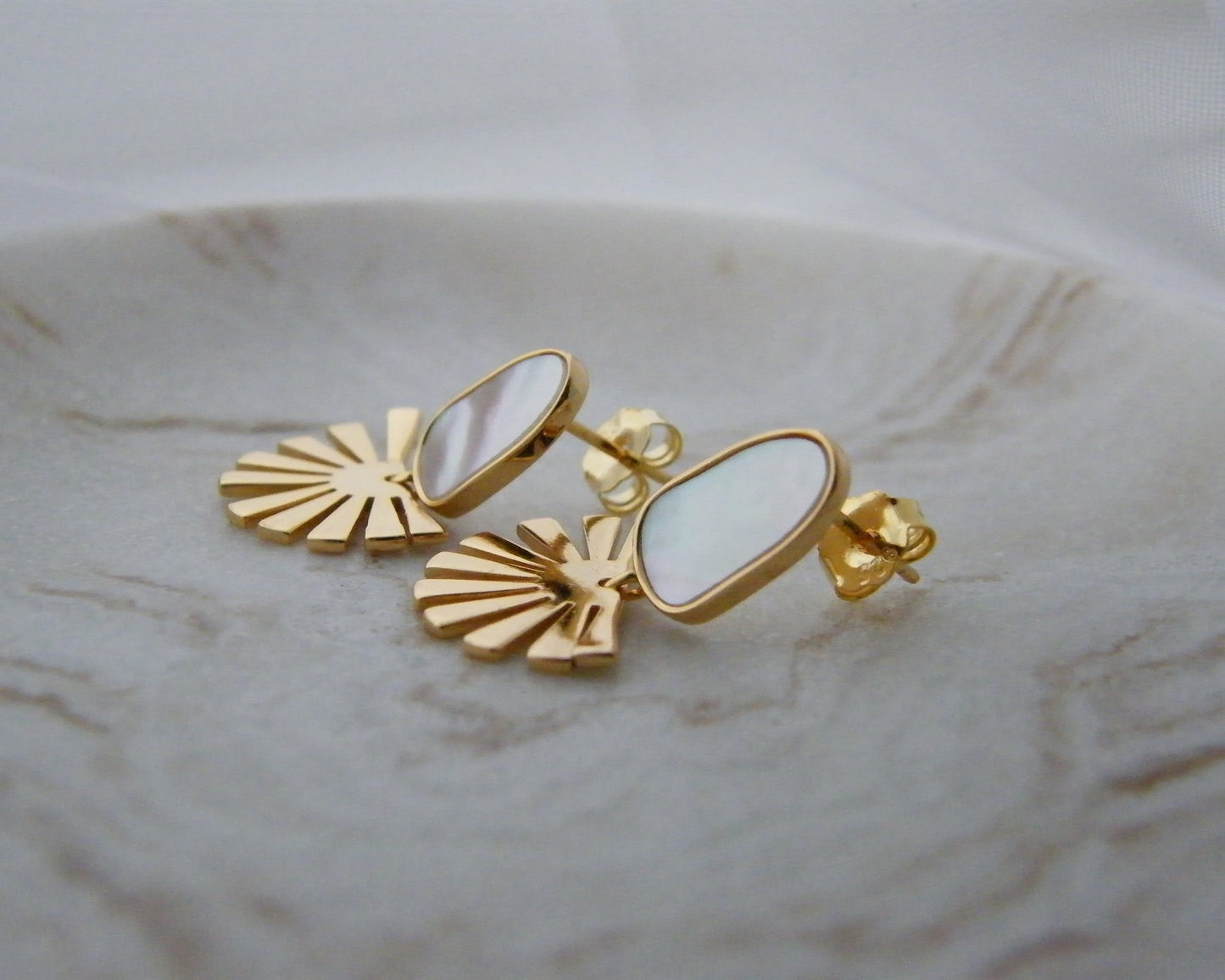 Solstice Mother of Pearl Earrings