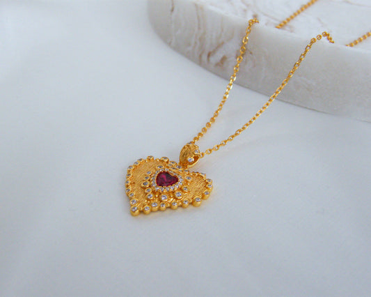 Radiant Heart Pendant Necklace
