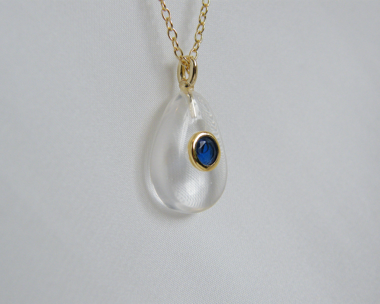 Clear Quartz Iolite Necklace - Small