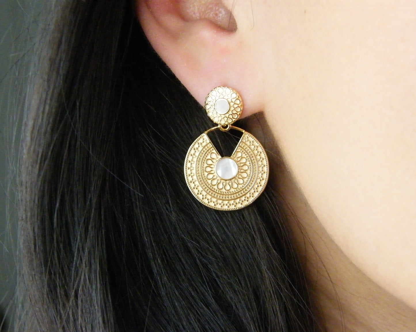 Solara Mother of Pearl Earrings