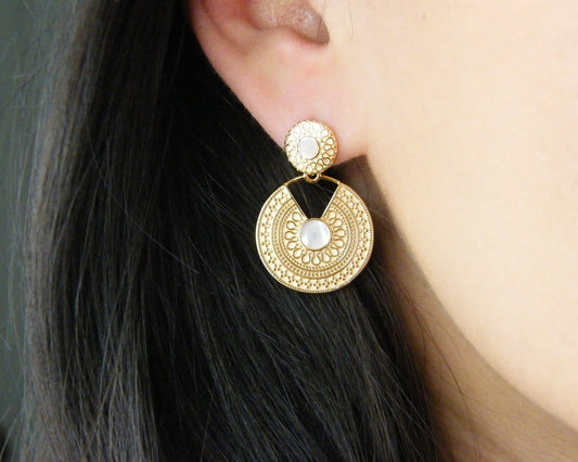Solara Mother of Pearl Earrings
