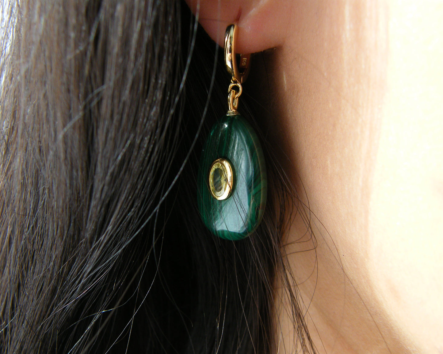 Malachite Aura Earrings