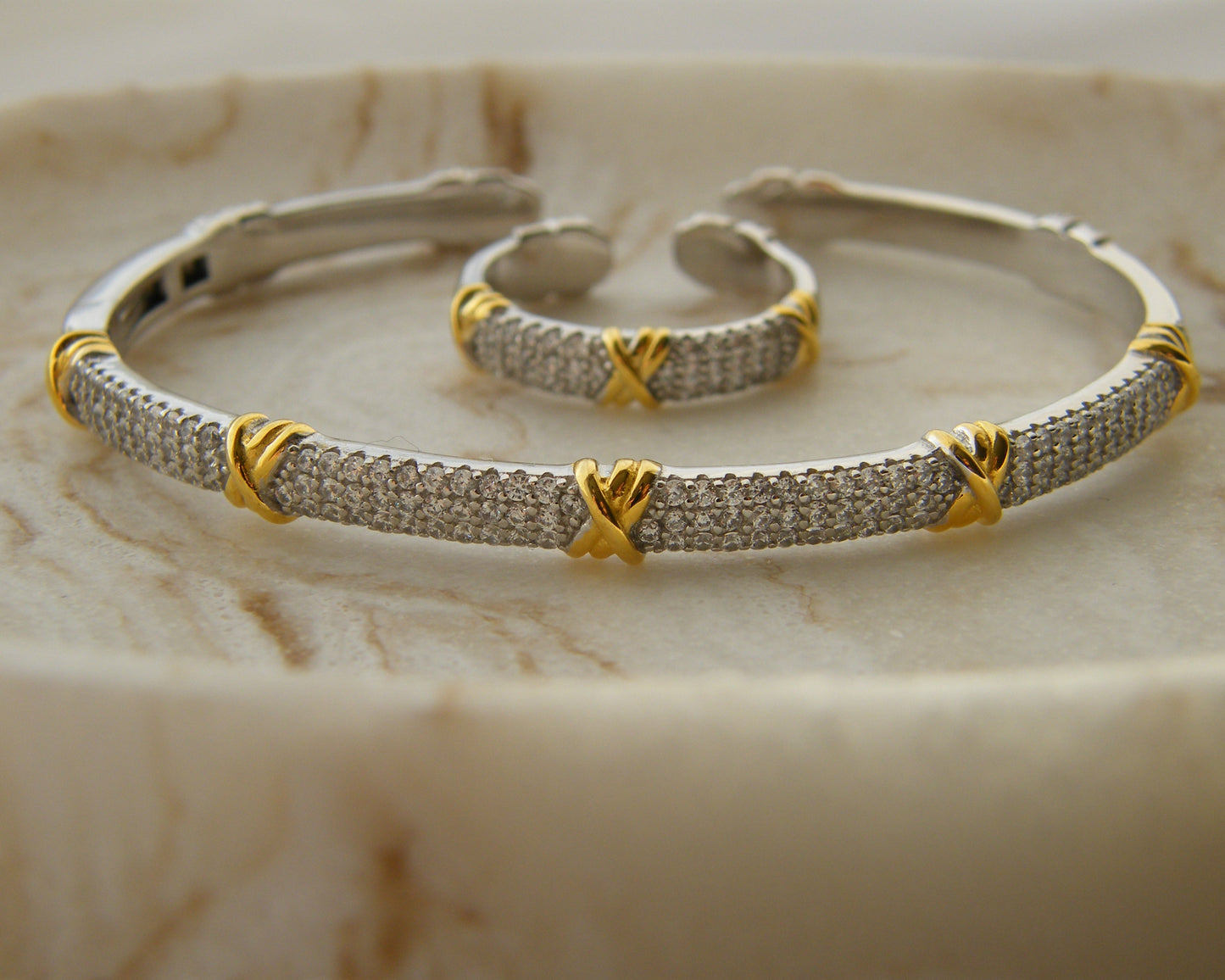 Aurelia Cross Set — Bangle and Ring