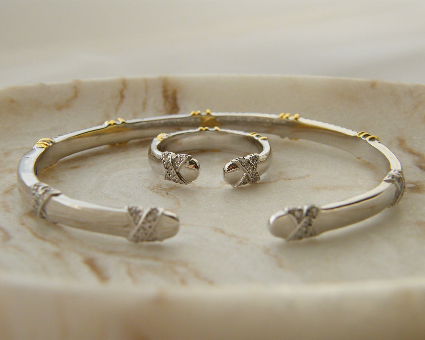 Aurelia Cross Set — Bangle and Ring