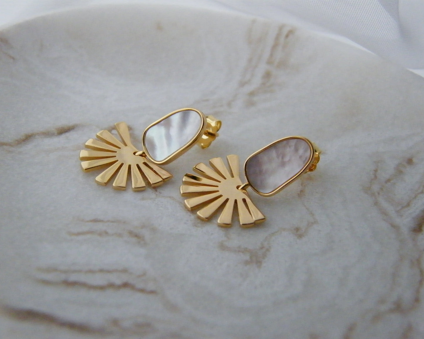 Solstice Mother of Pearl Earrings