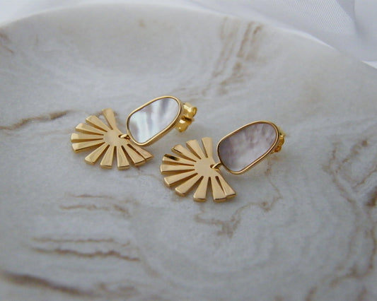 Solstice Mother of Pearl Earrings