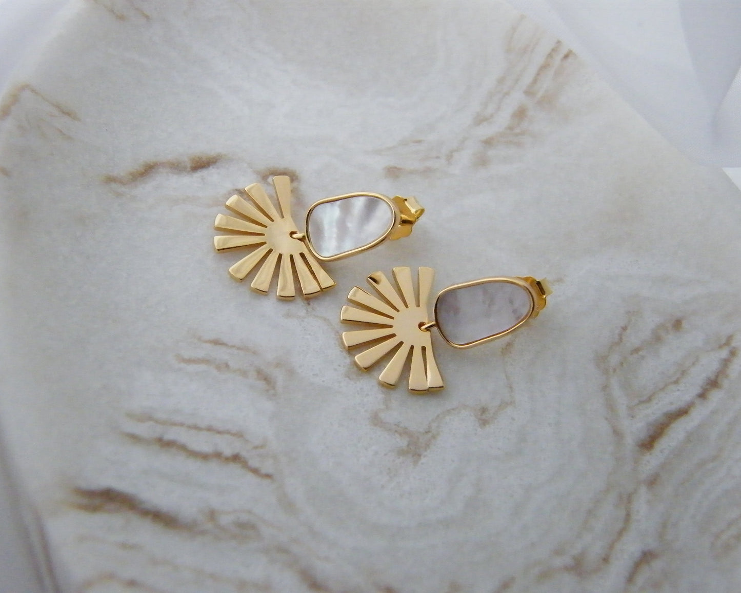 Solstice Mother of Pearl Earrings